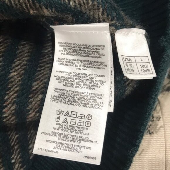 Brooks Brothers Striped Wool Blend Sweater - Picture 4 of 5